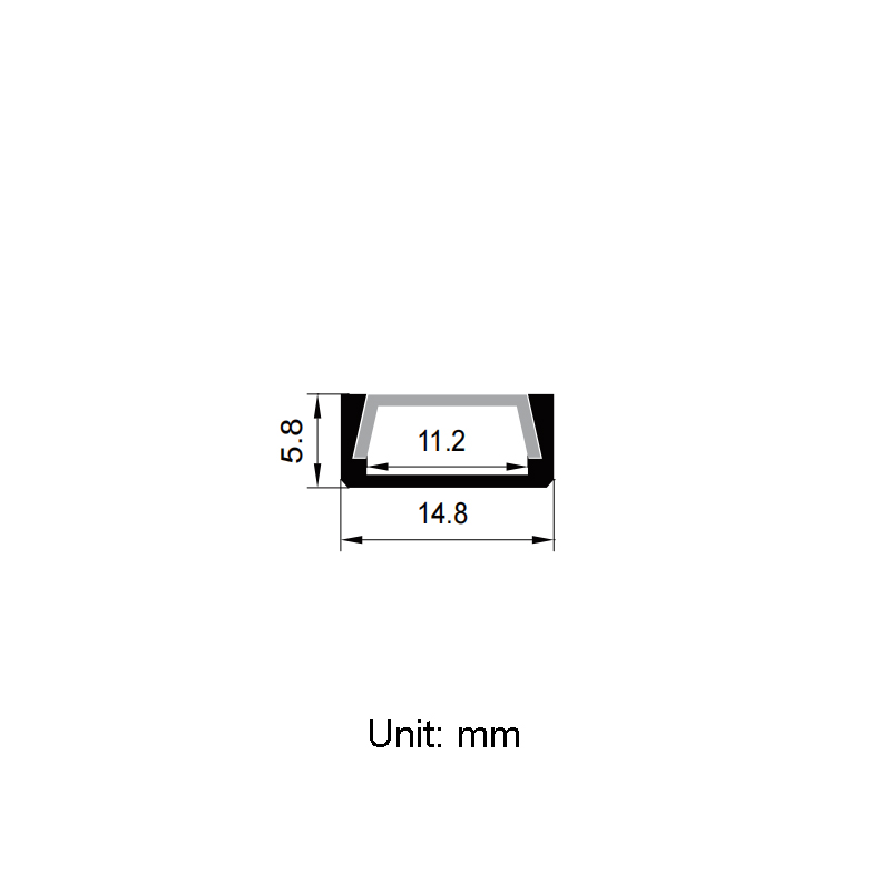 LED Light Channel Black Aluminum Profile For 10mm 2216 LED Strips LED Light Channel Black Aluminum Profile For 10mm 2216 LED Strips